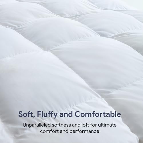 White All Season Oversized King Feather Down Comforter - Luxury Duvet Insert