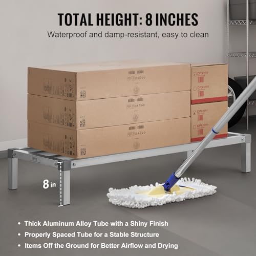 VEVOR 48 x 20 x 8-Inch Aluminum Dunnage Rack 1000 lbs Capacity Commercial Food Storage