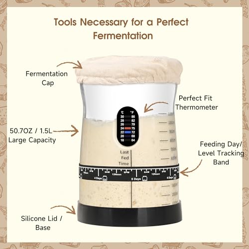 Coco Bird Sourdough Starter Kit with Scale & Baskets - Artisan Baking Set