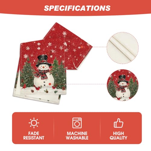 Artoid Mode Snowman Christmas Table Runner 13x108 Inch - Holiday Home Decor