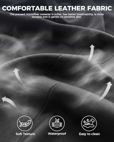 Luckracer Gaming Chair with Footrest, Reclining 90-135°, Lumbar Support, Black