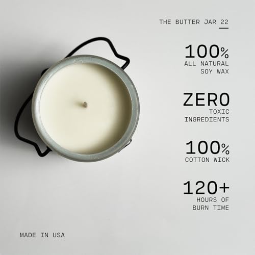 Milkhouse Candle Company Brown Butter Pumpkin Soy Candle 22 oz - Long-Lasting Fragrance