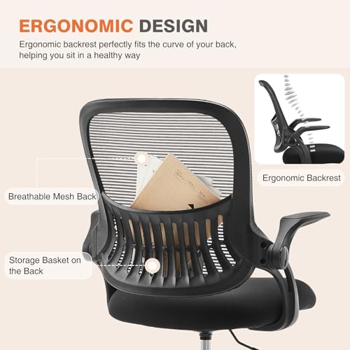 Ergonomic Office Desk Chair with Lumbar Support & Breathable Mesh