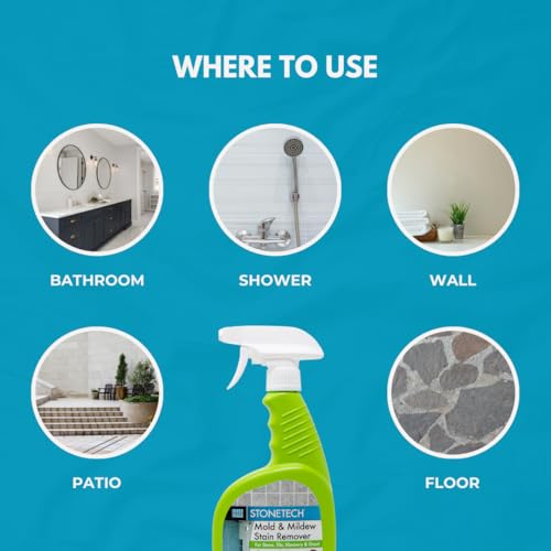 StoneTech Mold and Mildew Stain Remover Kit for Natural Stone and Tile, 2-Pack