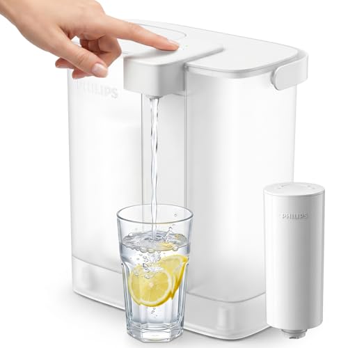 Philips 12-Cup Electric Water Filter Pitcher Dispenser - Slim, Fast Filtration