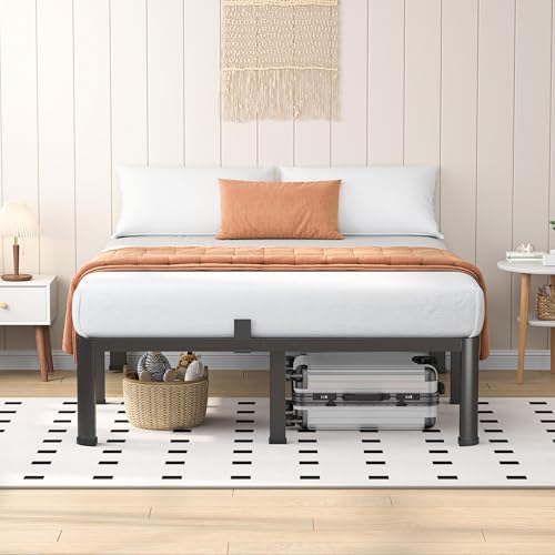 VIPSHOW 14 Inch Queen Heavy Duty Steel Bed Frame - 3500lbs Support, Rounded Corners