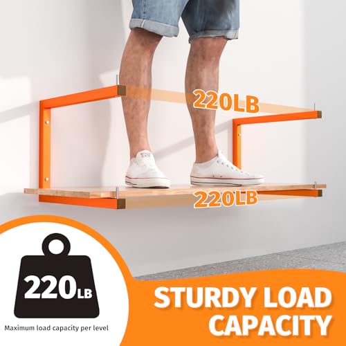 10 Pack Lumber Storage Rack Wall Mount - 10 Levels Heavy Duty Tool Organizer