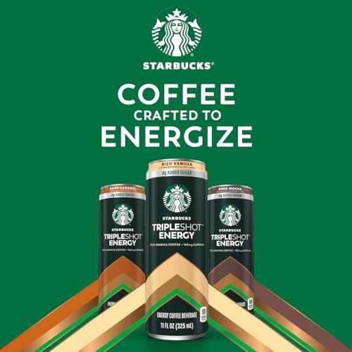 Starbucks Tripleshot Coffee Energy Drink Vanilla 11 Fl Oz Cans Pack of 12