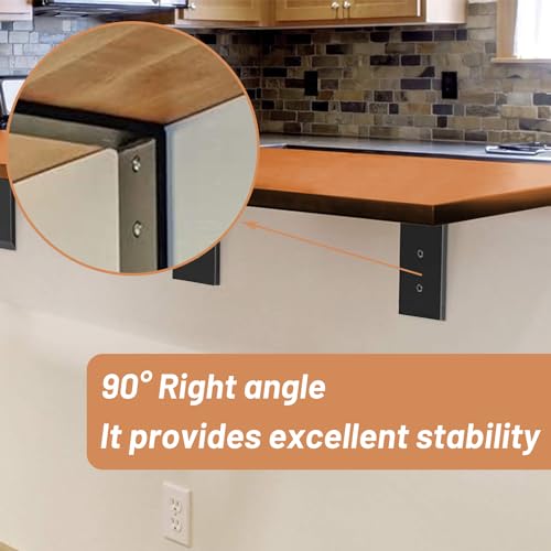 20x8x2.5 Inch Heavy Duty Countertop Brackets 4 Pack - Granite Support