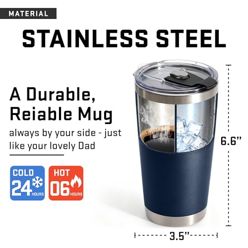 WITTSPOT Stainless Steel 20Oz Tumbler for Men & Dad - Perfect Gift for Fathers Day, Christmas & Birthdays - Men03