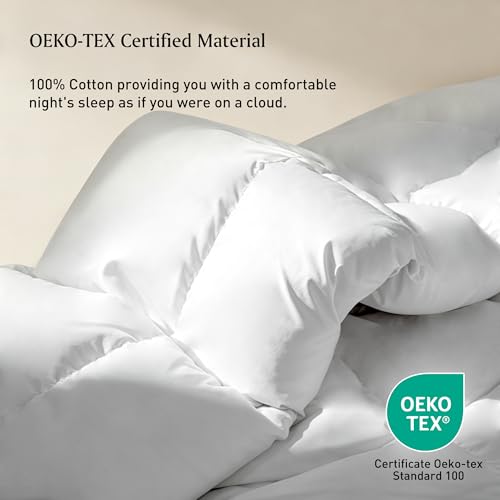 All Season King Size Goose Feather & Down Fiber Comforter - White