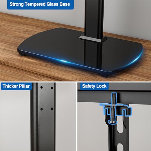 27-60 Inch Universal Swivel TV Stand with Height Adjustment & Safety Lock - Fits up to 88lbs