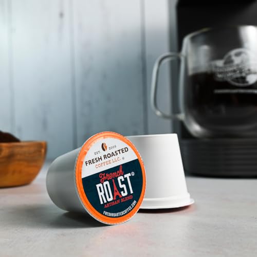 French Roast Dark Coffee Pods — 96 Count, Kosher, Compatible with Keurig