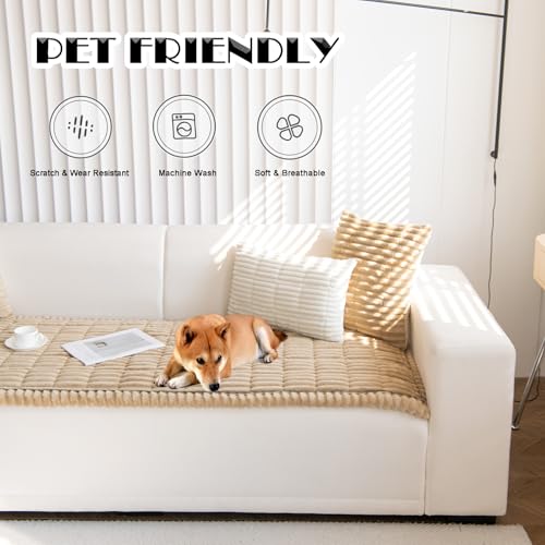 Dog Couch Cover Washable Non-Slip Sofa Protector for 27.6x70.9 Coffee Sofa