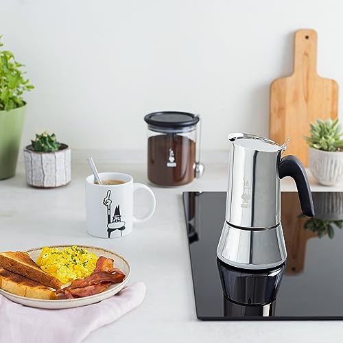 Bialetti Venus 10-Cup Stainless Steel Induction Espresso Maker - Silver