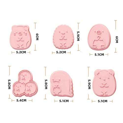 Cookie Cutter Set£¬6pcs Kids Cake Decoration 3D Mini Cartoon Animal Baking Tool Cookie Cutter Set