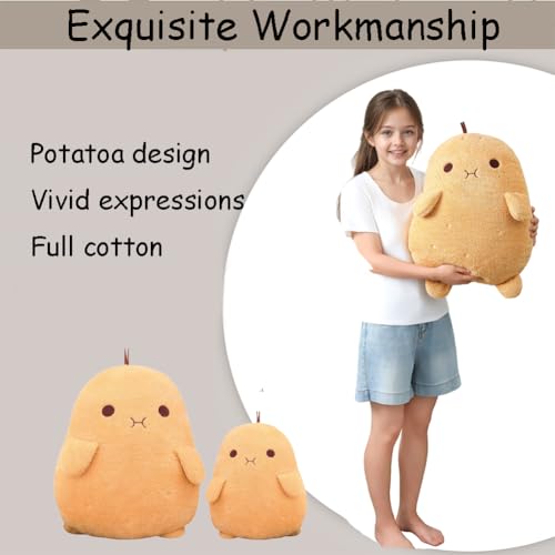 Potato Plush Toy Kawaii Potato Stuffed Doll Soft Stuffed Food Potato Plushie Pillow Toys Doll for Boys and Girls (21in)