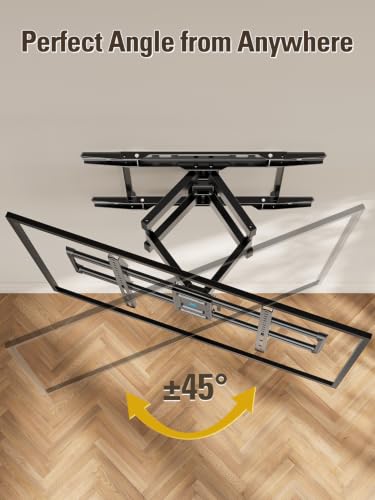 Full Motion TV Wall Mount for 42-84 Inch TVs - 24 Inch Studs, Tilt & Swivel