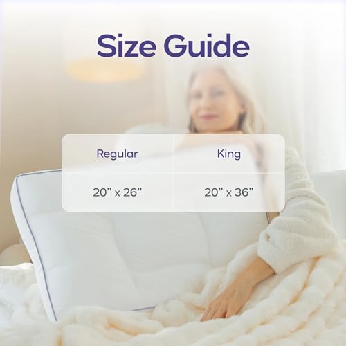 Adjustable Memory Foam Pillow King White - Customizable Loft, Support & Cooling