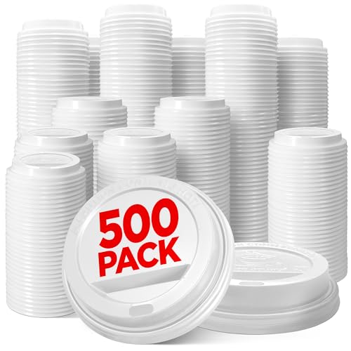Disposable Coffee Cup Lids for 8-24oz Hot Beverages - 500 Pack