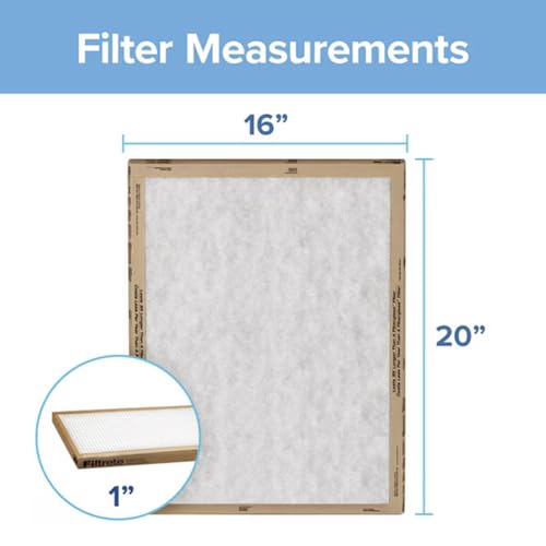 Filtrete 16x20x1 MERV 1 HVAC Air Filter - 6 Pack, Fits Furnace & AC