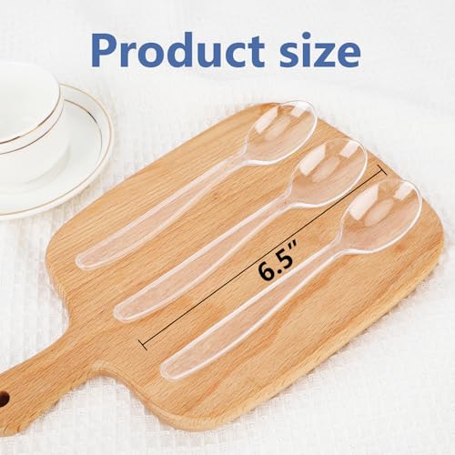 SACATR 1000 Count Clear Plastic Spoons Heavy Duty