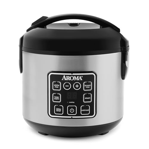 Digital Rice & Grain Cooker 8-Cup (Cooked) - Classic 4 Cup Uncooked Variation