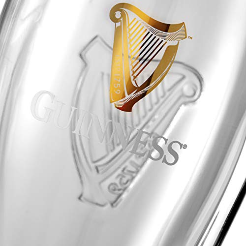 Guinness Official 20oz Beer Glasses Twin Pack - Certified Merchandise for Beer Lovers