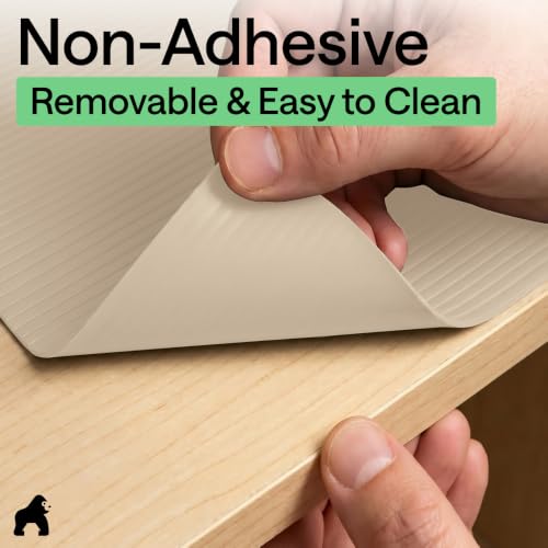 Gorilla Grip Waterproof Non-Adhesive Shelf Liner 12x10ft, Beige