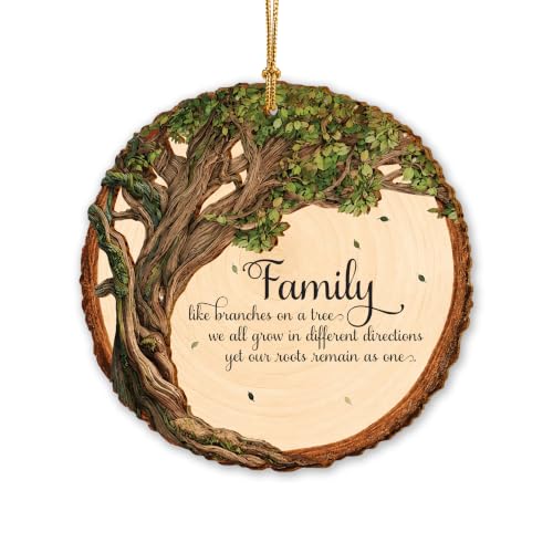 HONOCOOLS Alf02 Family Tree Roots & Branches Wooden Ornament Christmas Gift