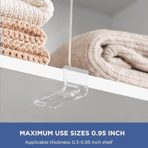 Clear Acrylic Shelf Dividers 12 Pcs Closet Organizer for Purses, Sweaters & Shirts