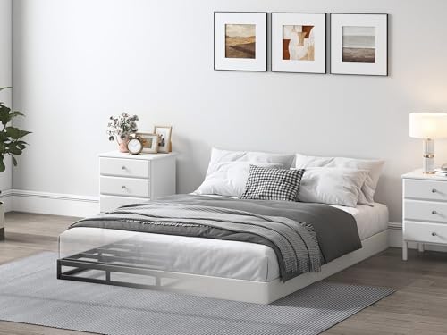 Queen Size Low Profile Box Spring - 5 Inch Support Platform with Steel Frame