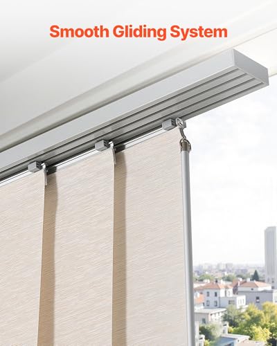 VEVOR Panel Track Blinds, Extendable from 45.8 in to 86 W, Trimmable