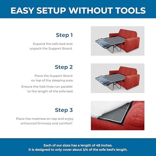 Meliusly SleeperSaver Lite Support Board Queen 60x48 - Lightweight Sofa Bed Support