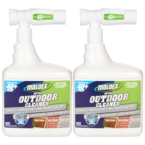 Moldex Outdoor Surface Cleaner with Bleach 64 oz Hose End Spray 2 Pack