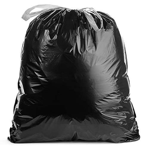 Ultrasac 45-55 Gallon Black Trash Bags with Drawstrings - 100 Pack, Fits Rubbermaid Brute Cans