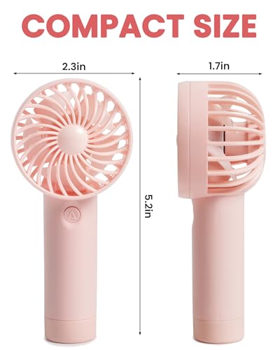 Multicolor 12 Pack Mini Portable Handheld Fans - USB Rechargeable, 3-Speed Personal Fans for Travel & Outdoor