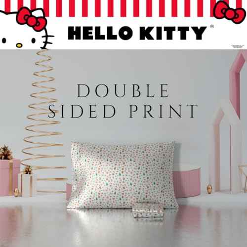 Collectibles Hello Kitty Santa Holiday Christmas Beauty Silky Satin Standard Pillowcase Cover 20x30 for Hair and Skin, (Officially Licensed Product) by Franco