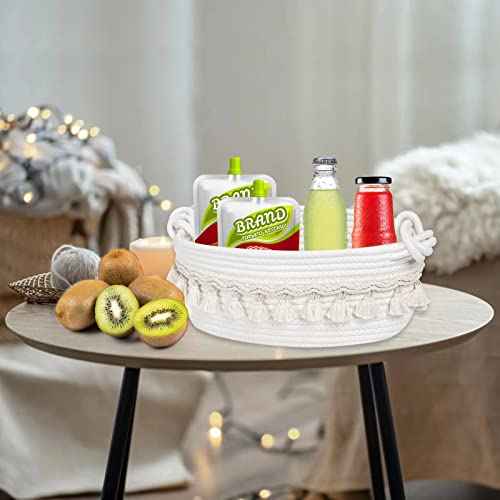 Small Basket for Gifts Empty, Woven Storage Cute Toilet Paper Storage Decorative Gift Basket Empty to Fill Baby Shower Nursery