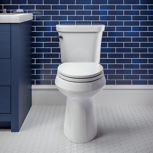 Elongated Modern Toilet Seat - White, Slow Close, Easy to Clean, Single Hinge