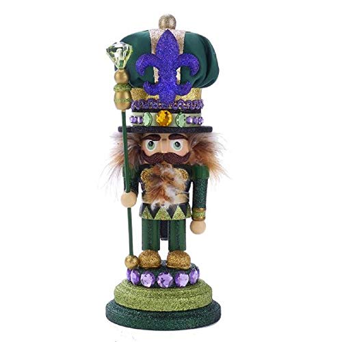 Kurt Adler 12-Inch Hollywood Mardi Gras Nutcracker - Festive Holiday Decor