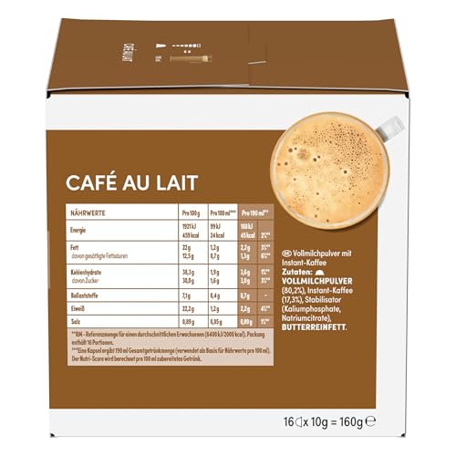 Nescafé Dolce Gusto Café au Lait Coffee Capsules - Pack of 6, 16 Count