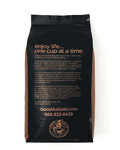 Tanzania Peaberry Coffee - 5lb Whole Bean Medium Roast by Good As Gold - Pack of 1