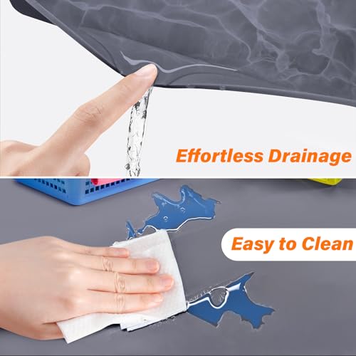 FLATO Waterproof Under Sink Mat Beige 34 x 22 inches - Kitchen & Bathroom Protector