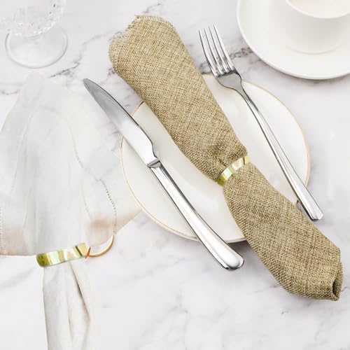 GERILKAI Gold Napkin Rings 80 Pcs Stainless Steel Round 4cm – 80 Gold Round