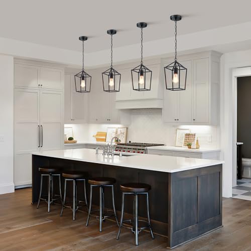 Sheetea 2 Pack Pendant Lights for Kitchen Island - Black Modern Light Fixtures - Variation: Black / Standard