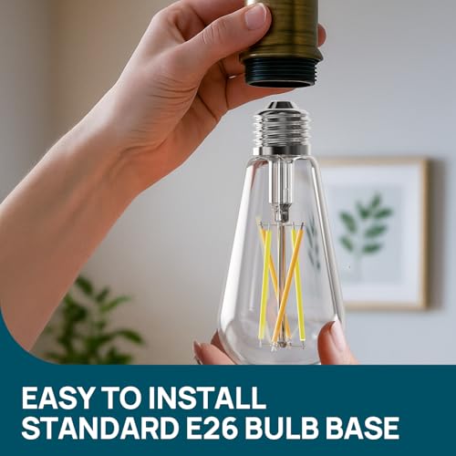 Linkind Vintage Edison Smart Light Bulb ST19 4 Pack with Remote - Dimmable & App Control