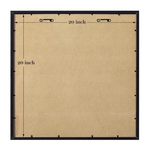 Gallery Wall Picture Frames Set of 9 - Black 20x20 Inches with Acrylic Cover - Includes 16x16 Size Variant