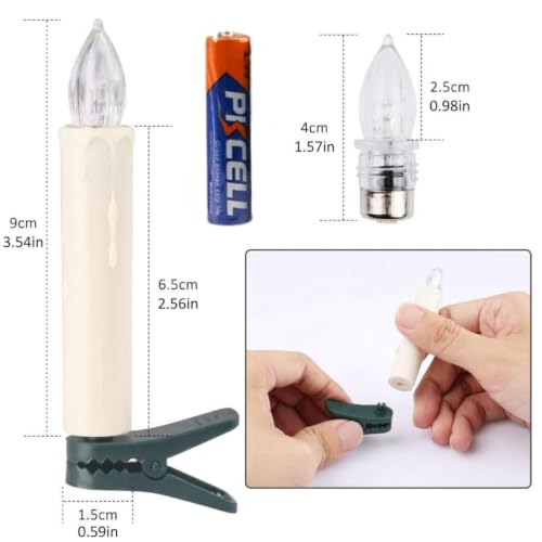 Koopower 30 LED Candles with Timer & Batteries for Christmas Tree