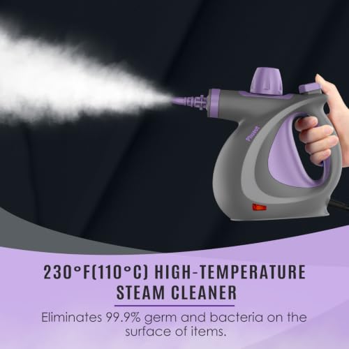 Pressurized Handheld Multi-Surface Steam Cleaner with 12 Accessories - Purple